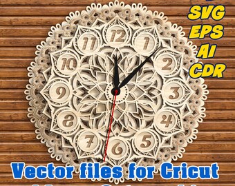 Download Beige Mandala Clock Etsy