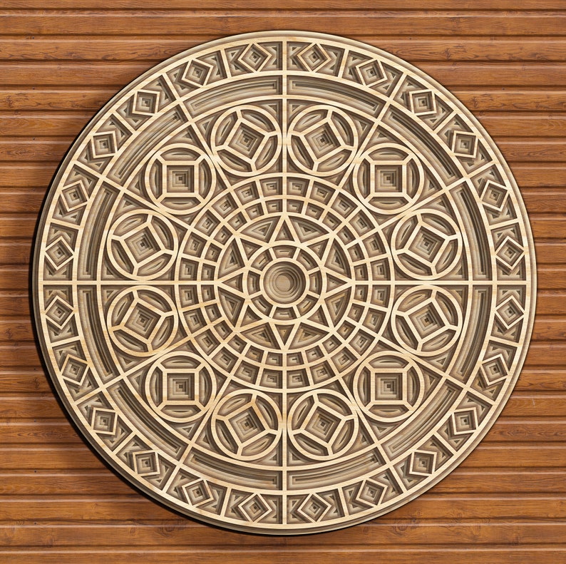 Download Laser cut vector model multilayer gothic mandala cnc plan ...