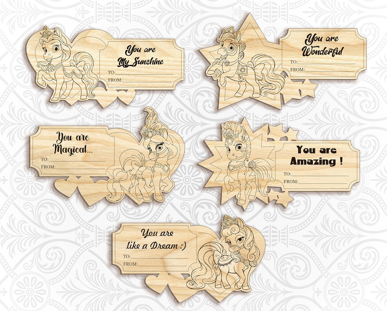 greeting card with horses design for laser cut vector plan glowforge,any thickness,DXF CDR ai eps svg,instant download Valentine day cards