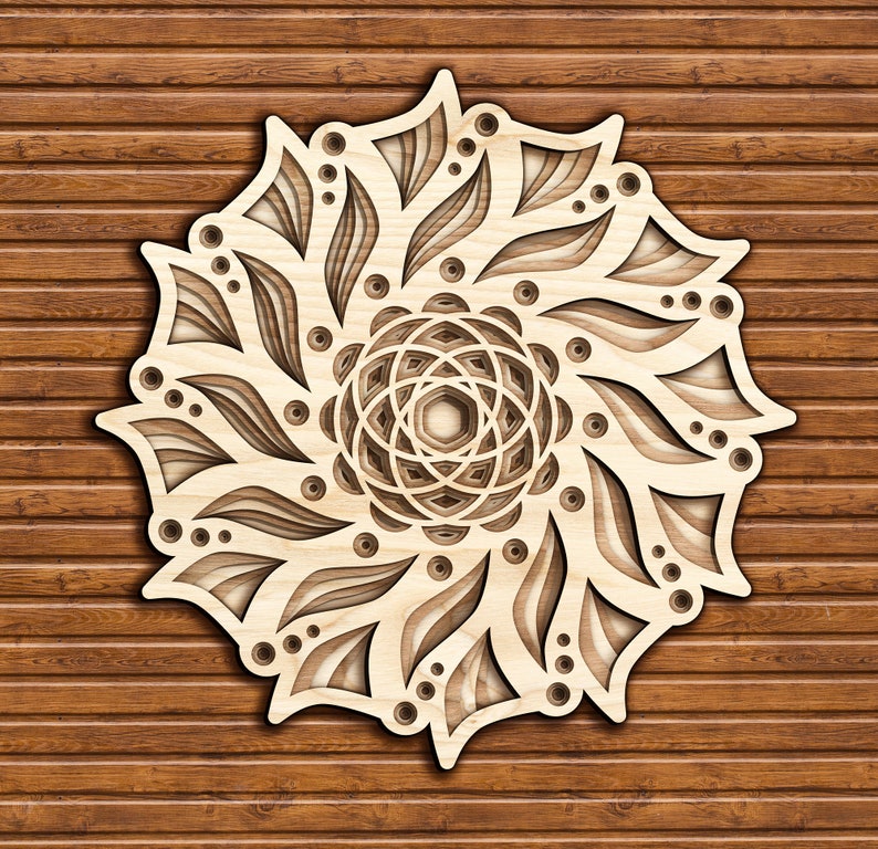 Laser cut vector model multilayer mandala Etsy