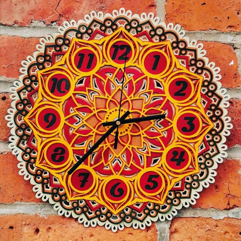 Free Free 226 Mandala Clock Cricut SVG PNG EPS DXF File