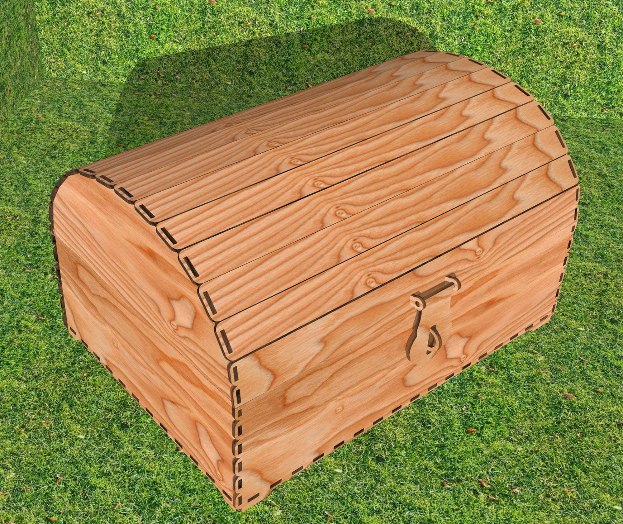 Big treasure chest vector model 700x600x500mm for laser cut Etsy