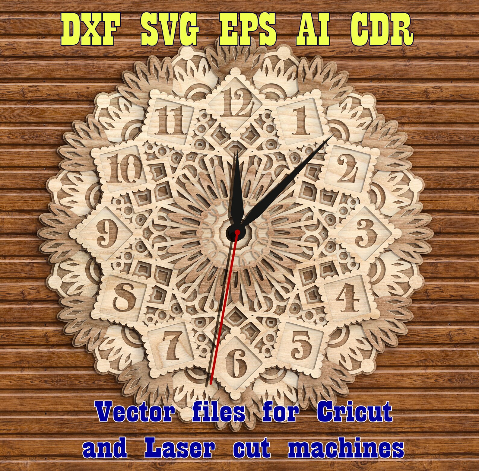 Free Free 226 Mandala Clock Cricut SVG PNG EPS DXF File