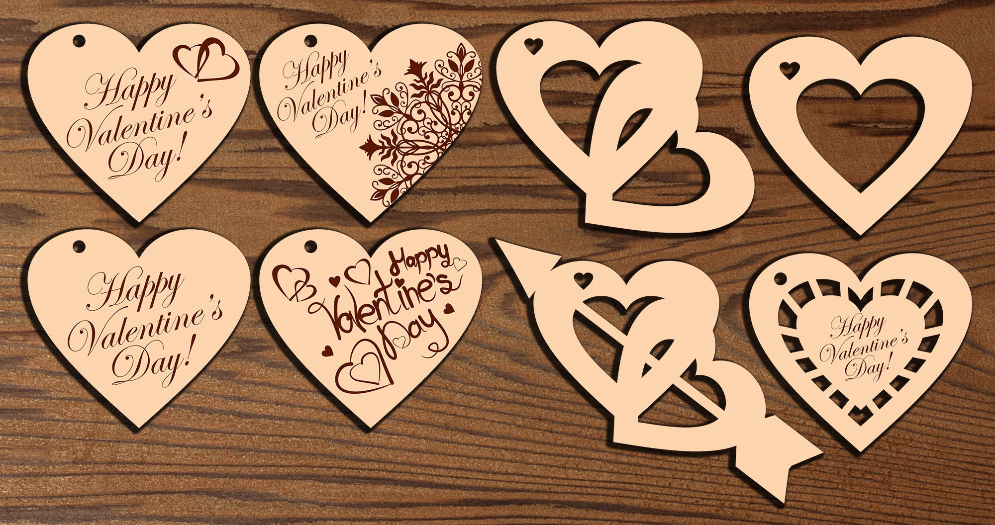 Download Valentine day keychains vector model for laser cut cnc ...