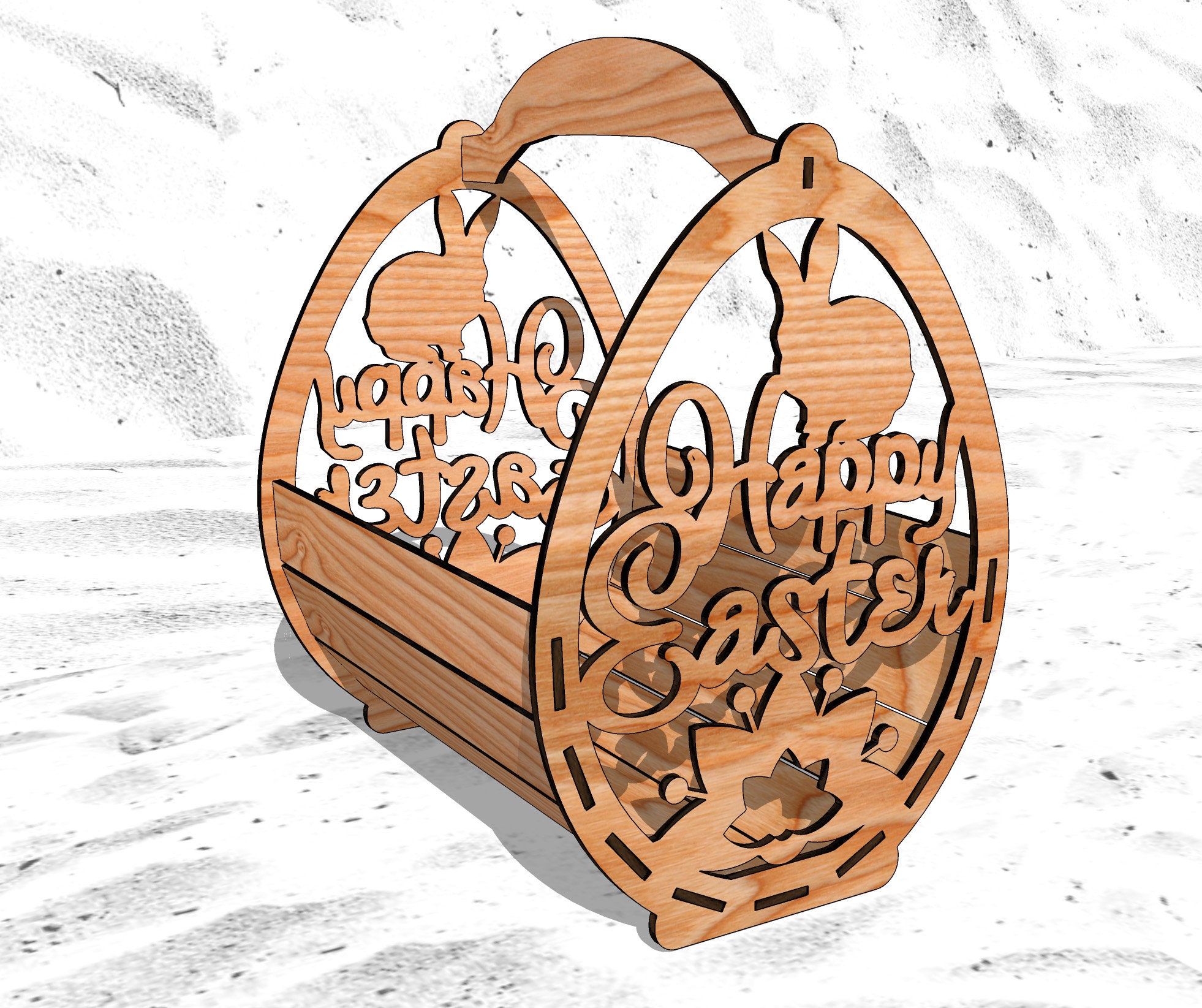 Vector model easter egg basket 3 designs for laser cut cnc | Etsy