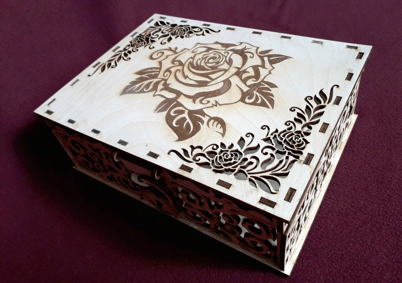 BOX vector model for laser cut cnc plan 3 and 4 mm DXF CDR Etsy