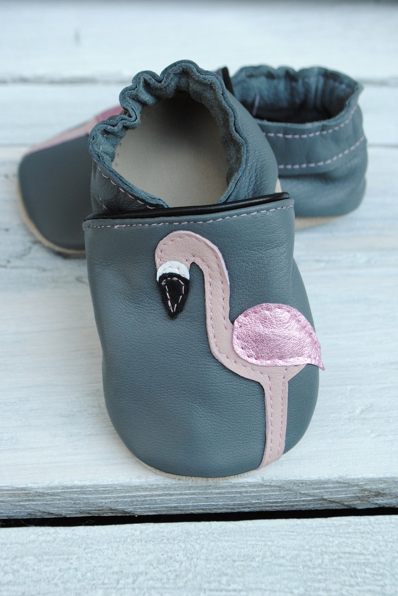 Flamingo crawling shoes, gray-powder pink 2.0 image 2