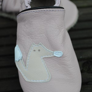 Crab Shoes fox hedgehog with Name, powder pink cream image 3