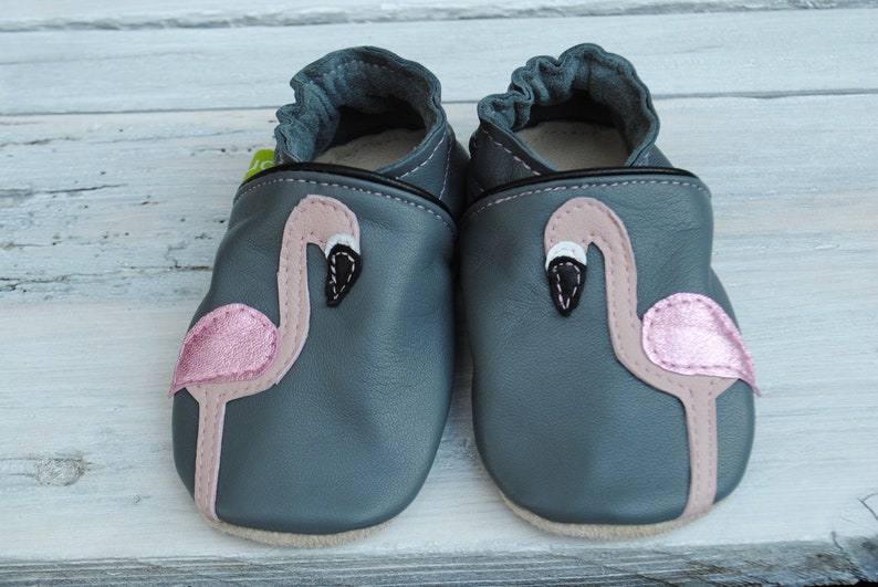 Flamingo crawling shoes, gray-powder pink 2.0 image 1