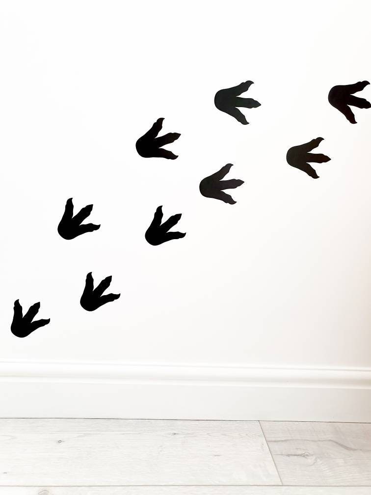 Dinosaur Footprint Tracks Wall Stickers Decal Pack Stickers Etsy UK