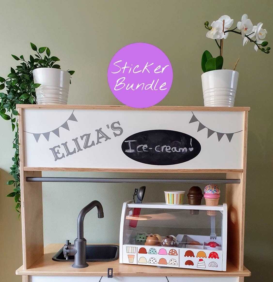 Personalised Play Kitchen Sticker Bundle for Back Create Shop Etsy UK