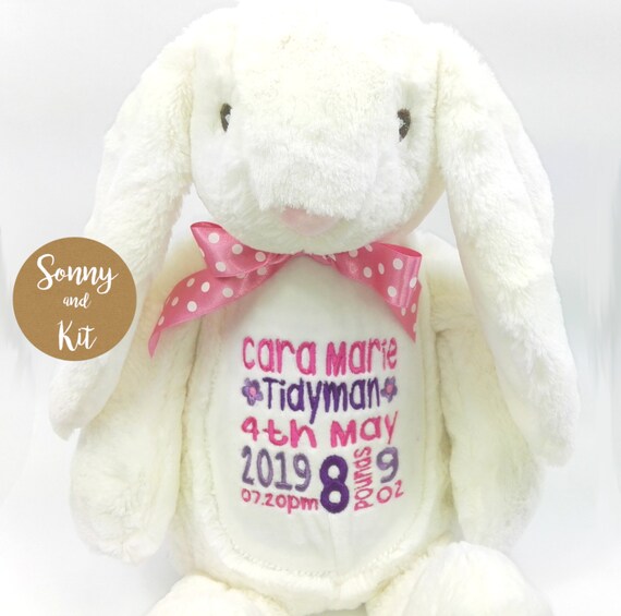 personalised rabbit teddy