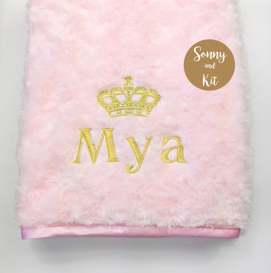 Personalised Gold Crown Blanket Choice of Colour Soft and Etsy