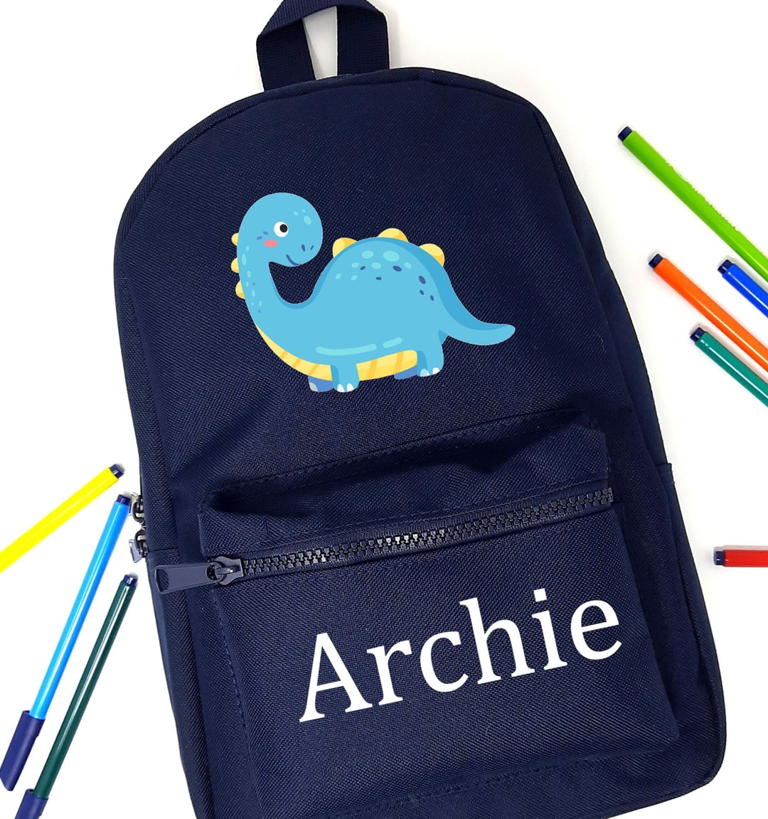 Personalisiertier Kinder-Rucksack – Mit Dino-Motiv & Namen, Für Kindergarten & Schule