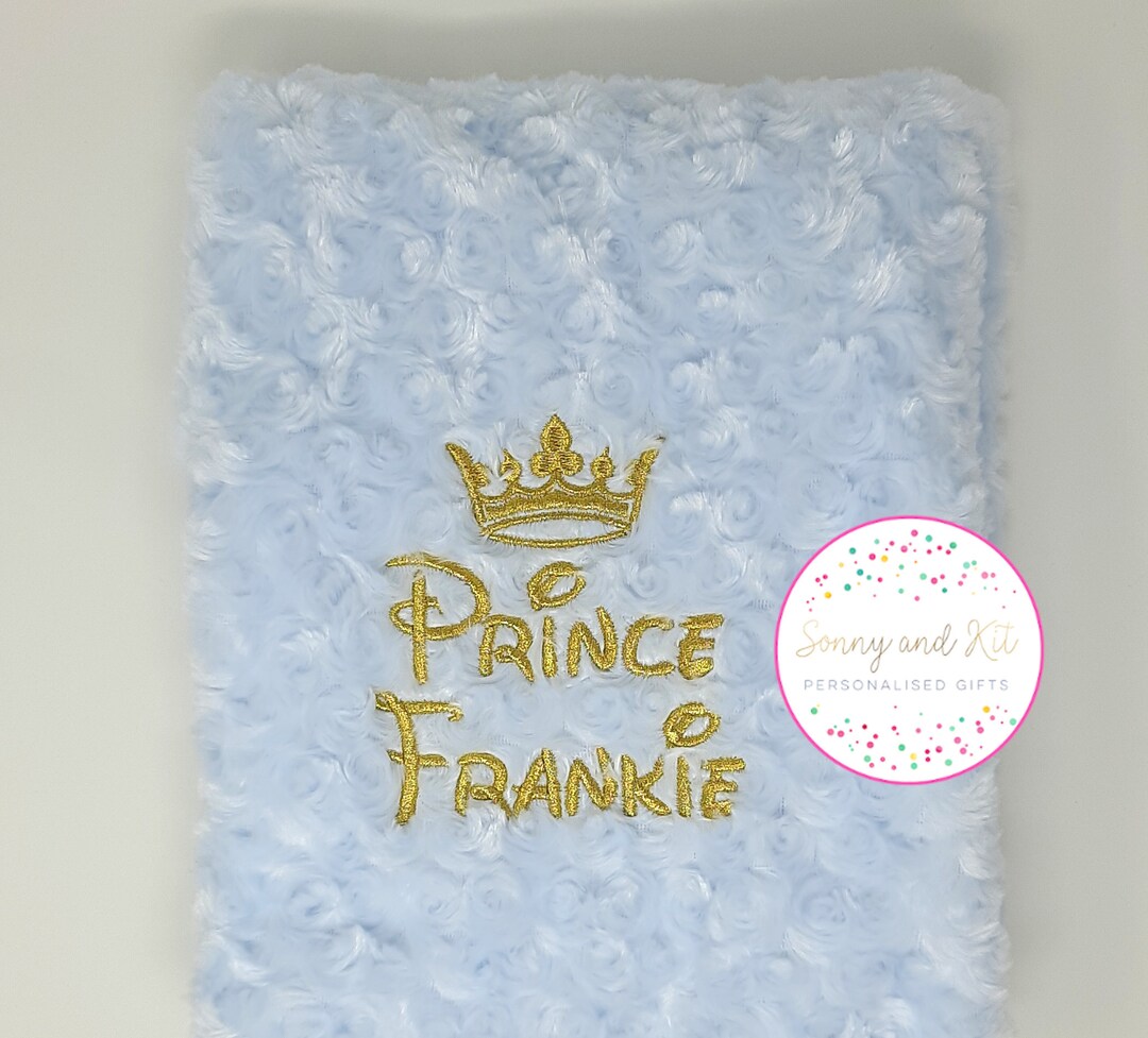 Personalised Baby Blanket Disney Inspired Princess Prince Etsy