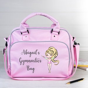Personalised Gymnastics Bag -  Blonde Gymnast - Custom Name - Perfect Gift for Active Kids