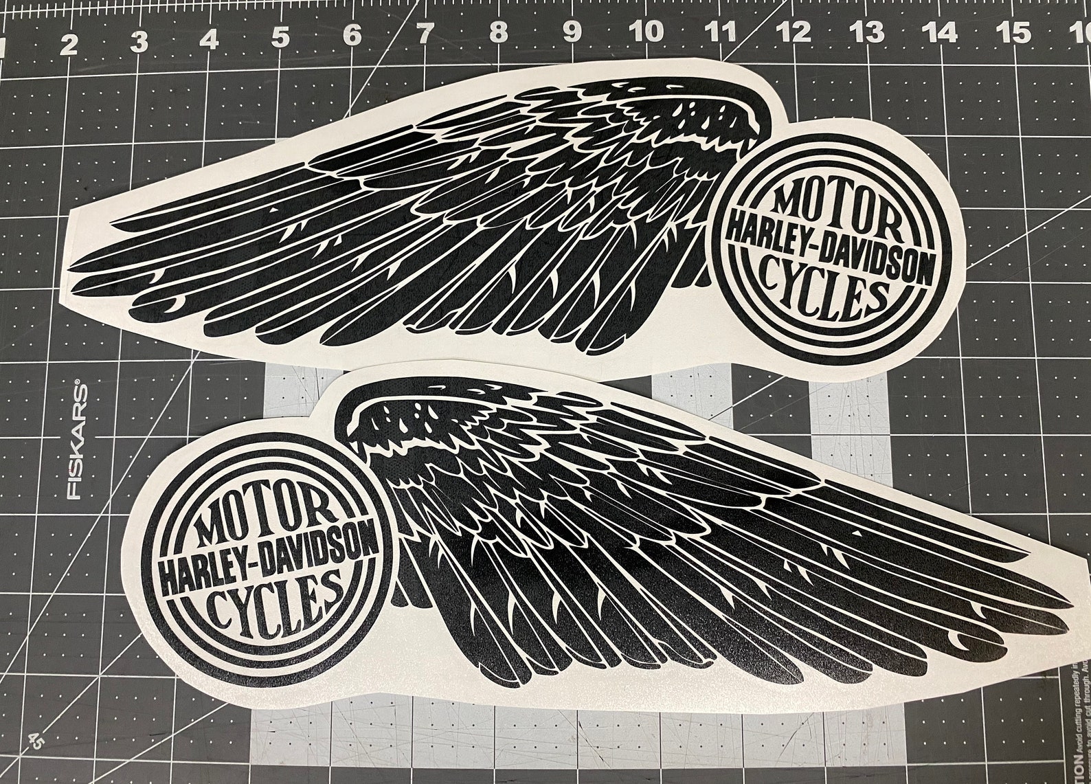 Set of 2 Winged Motorcycle Tank Decal Etsy