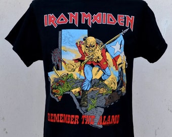 Iron Maiden Shirt Remember the Alamo Brain Damage in Tejas Texas