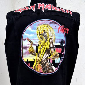 Iron Maiden Sleeveless Denim Battle Jacket Killers Licensed Merch SRSX