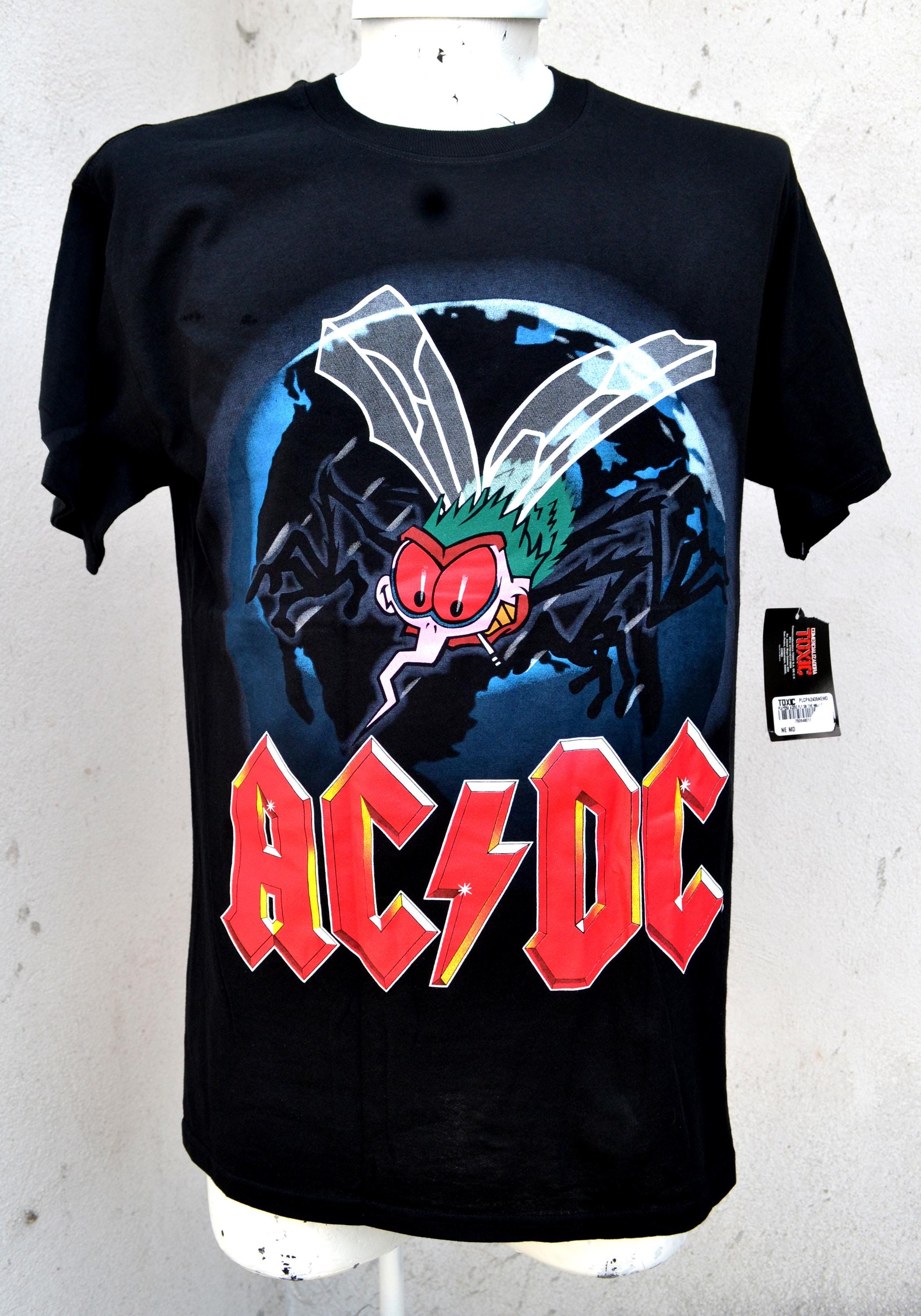 ACDC Shirt Fly on the Wall Europe Tour Licensed Merch Srsx AC/DC