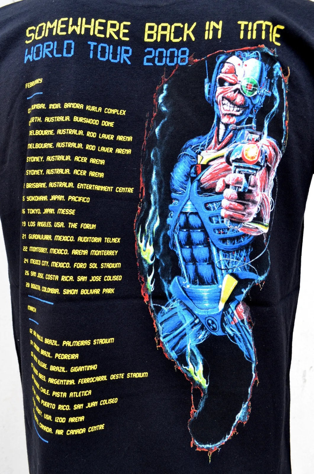 Iron Maiden Shirt Somewhere in Time - Somewhere Back in Time Tour