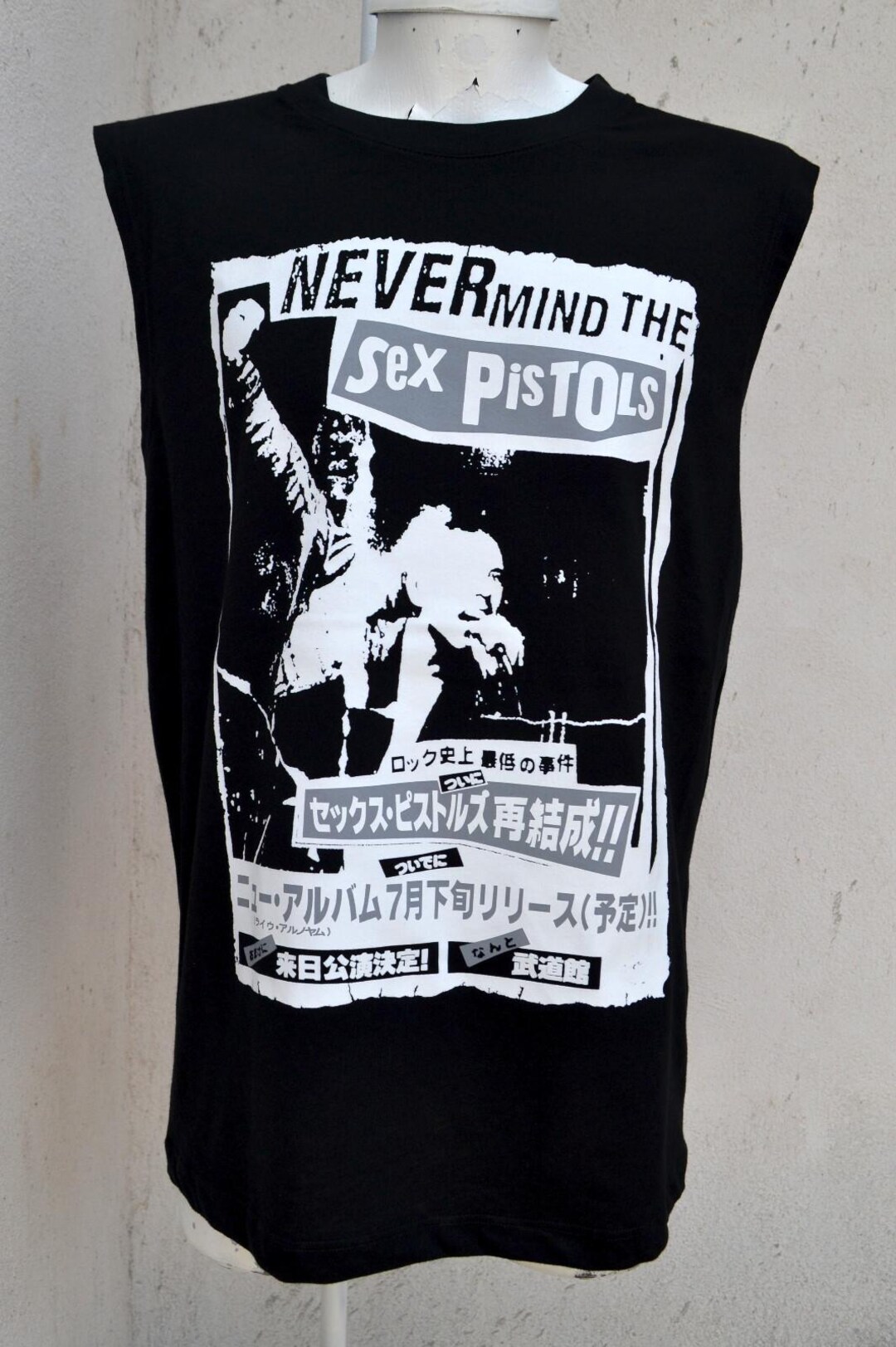 Sex Pistols Shirt Sleeveless Never Mind the Bollocks Japanese