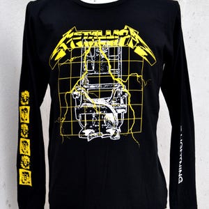 Metallica Långärmad T-shirt Electric Chair Ride The Lighting Licensierad Merch SRSX