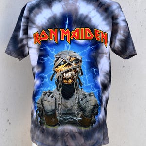 iron maiden power tie dye tee