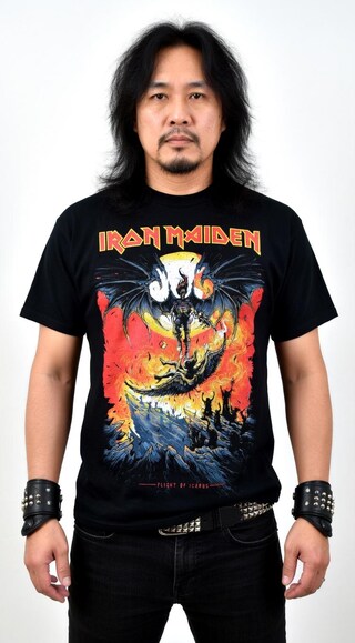 Iron Maiden Maglietta Ufficiale – Flight Of Icarus Legacy Of The Beast Tour – 100% Poliestere – Taglia XL