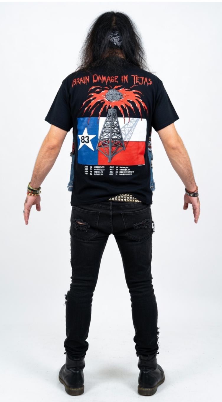 Iron Maiden Shirt Remember the Alamo Brain Damage in Tejas Texas