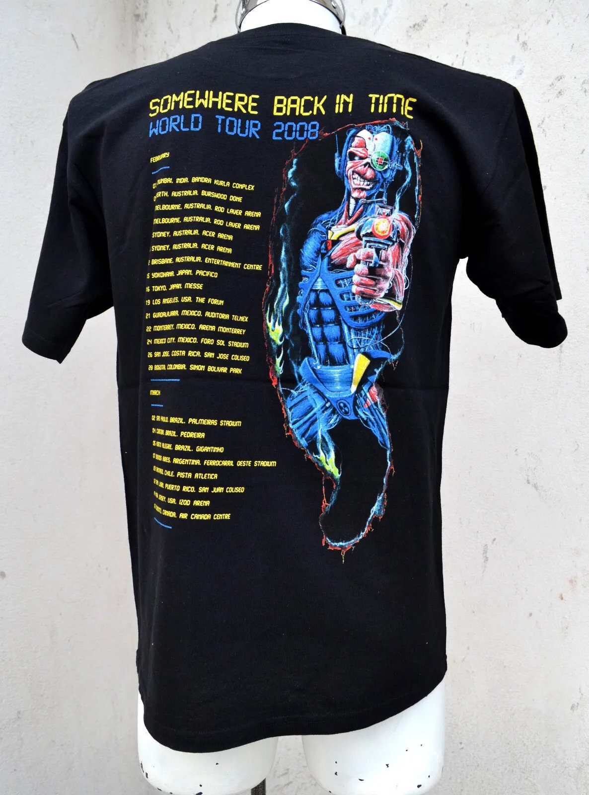 Iron Maiden Shirt Somewhere in Time - Somewhere Back in Time Tour