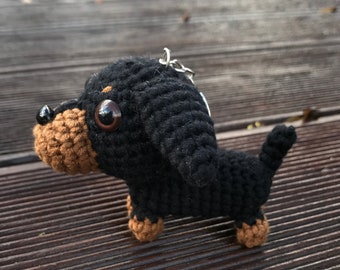 Limited Edition Gehäkelter Dackel Dachshund Wiener Dog Bio Organic Amigurumi Adventskalender Weihnachtsgeschenk Kinder Erwachsene Stofftier