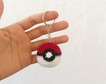 Gehäkelter Pokeball Schlüsselanhänger Handmade Amigurumi Pokemon Ball Gift Geschenk Kinder Erwachsene Weihnachten Geburtstag Adventskalender