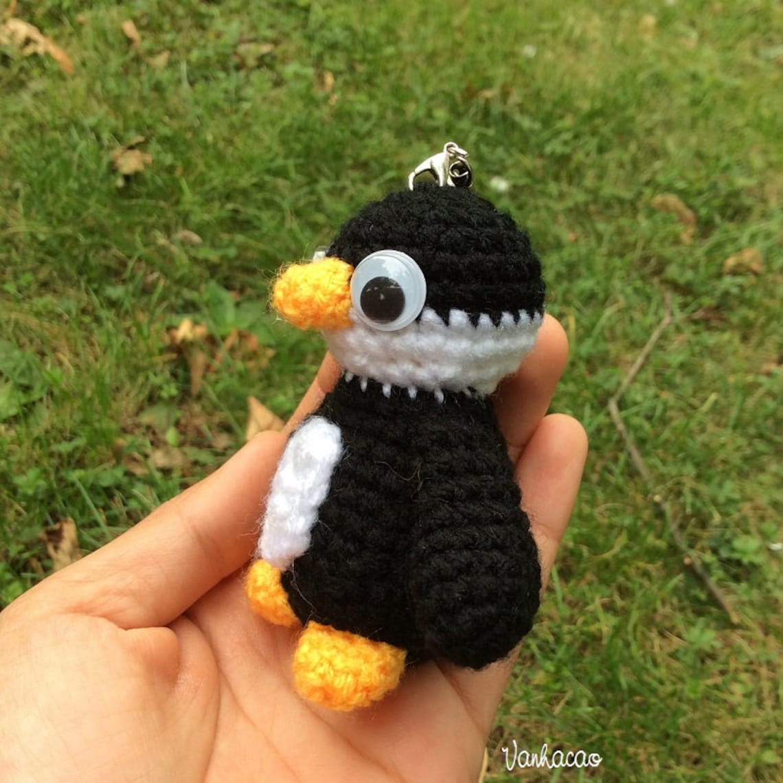 Crochet Penguin Keychain Crochet Amigurumi Penguin Accessories Etsy