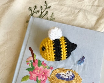 Crocheted Bee Keychain Handmade Amigurumi Crochet Bee Children Adults Birthday Advent Calendar Christmas Gift