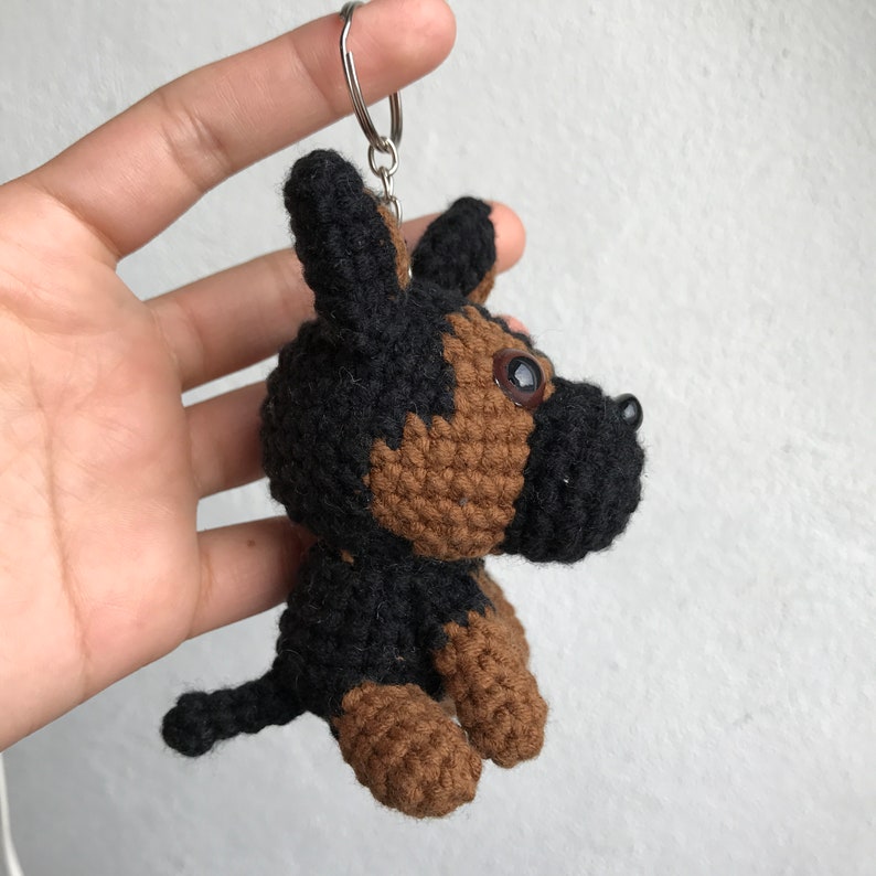 Limited Edition Crocheted German Shepherd Keychain Crochet Amigurumi German Shepherd Advent Calendar Christmas Gift image 4