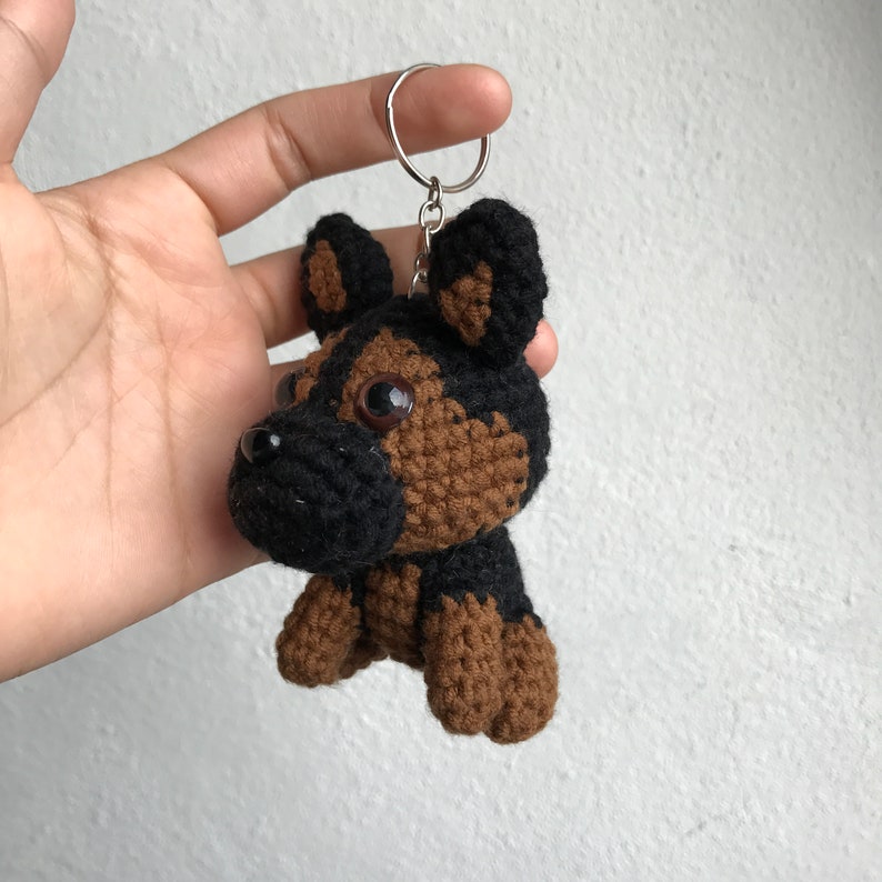 Limited Edition Crocheted German Shepherd Keychain Crochet Amigurumi German Shepherd Advent Calendar Christmas Gift image 3