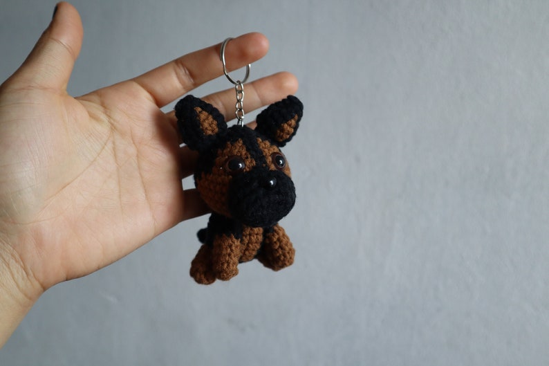 Limited Edition Crocheted German Shepherd Keychain Crochet Amigurumi German Shepherd Advent Calendar Christmas Gift image 1