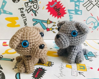 Limited Edition Crocheted Weimaraner Dog Crochet Amigurumi Keychain Advent Calendar Christmas Gift Children Stuffed Animal