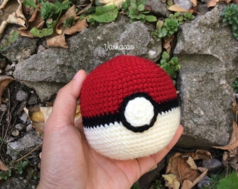 Gehäkelter Pokemon Ball handgemachtes Geschenk Amigurumi Crochet Pikachu Ball Handmade Stoffball Softball Antistress Ball