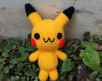 Häkeltier Pokemon Pikachu Unikat Kinder Baby Geburtstag Geschenk Stofftier Spielzeug Kuscheltier Amigurumi Crochet Schulanfang Weihnachten