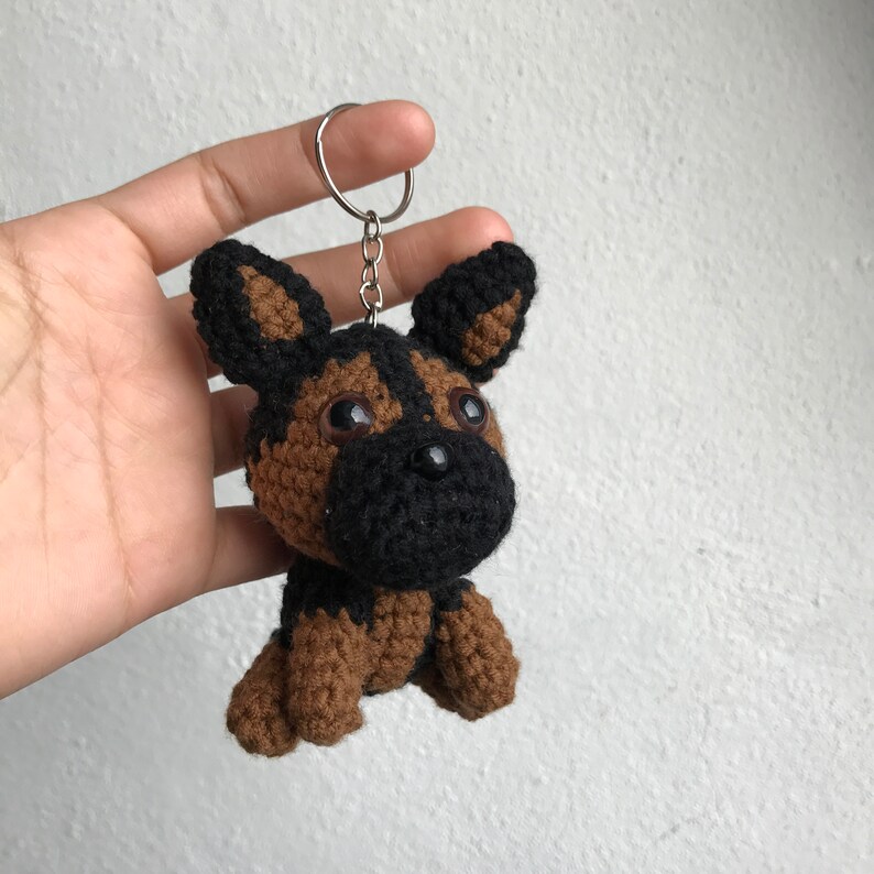 Limited Edition Crocheted German Shepherd Keychain Crochet Amigurumi German Shepherd Advent Calendar Christmas Gift image 2