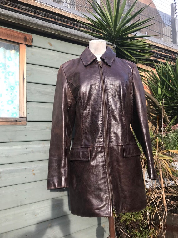 Vintage 90s leather jacket grunge size 10