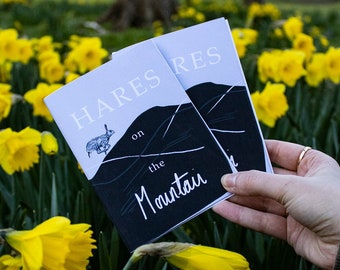Hares on the Mountain Folk Illustrated Zine A6 Matte Print Handmade