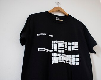 Original Collage Poetry With a Sigh of Sorrow Black T-Shirt