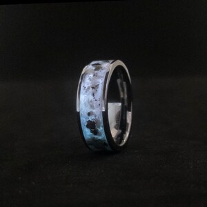 Kolob, Salt Lake Temple Granite & Opal, Glow Ring, Wedding Band, Mission Ring, Anniversary Gift image 7