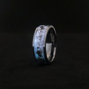 Kolob, Salt Lake Temple Granite & Opal, Glow Ring, Wedding Band, Mission Ring, Anniversary Gift image 6