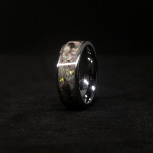 Kolob, Salt Lake Temple Granite & Opal, Glow Ring, Wedding Band, Mission Ring, Anniversary Gift image 4