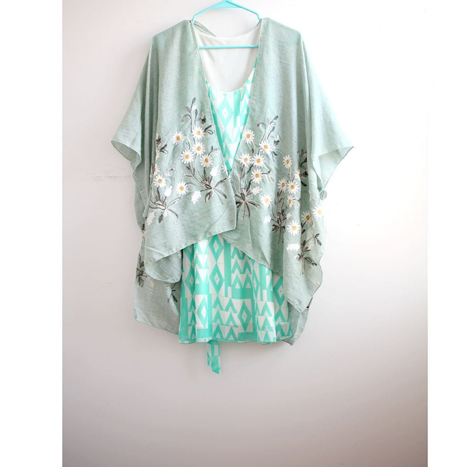 Kimono Daisy Flower Kimono Women Kimono Robe Kimono Etsy