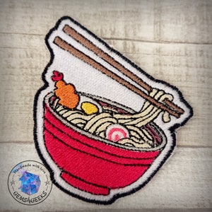 Ramen bowl SEW ON patch patches for jackets cute funny patch applique sweatshirts jeans denim bags